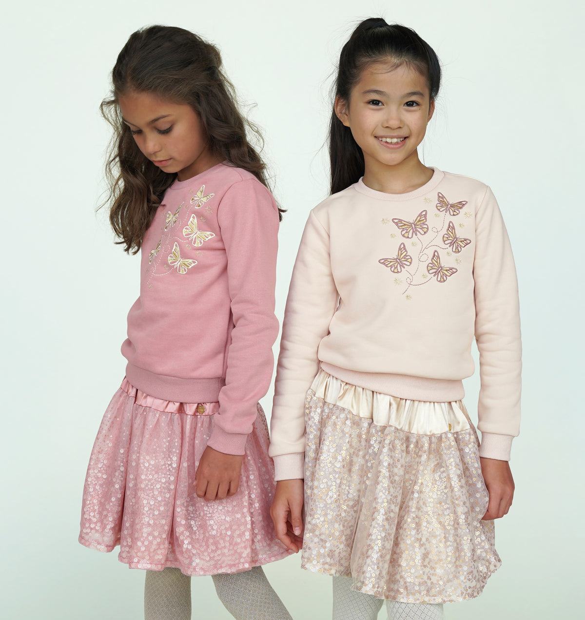 ♥ TRUST ♥ pailletten rok *Roze*
