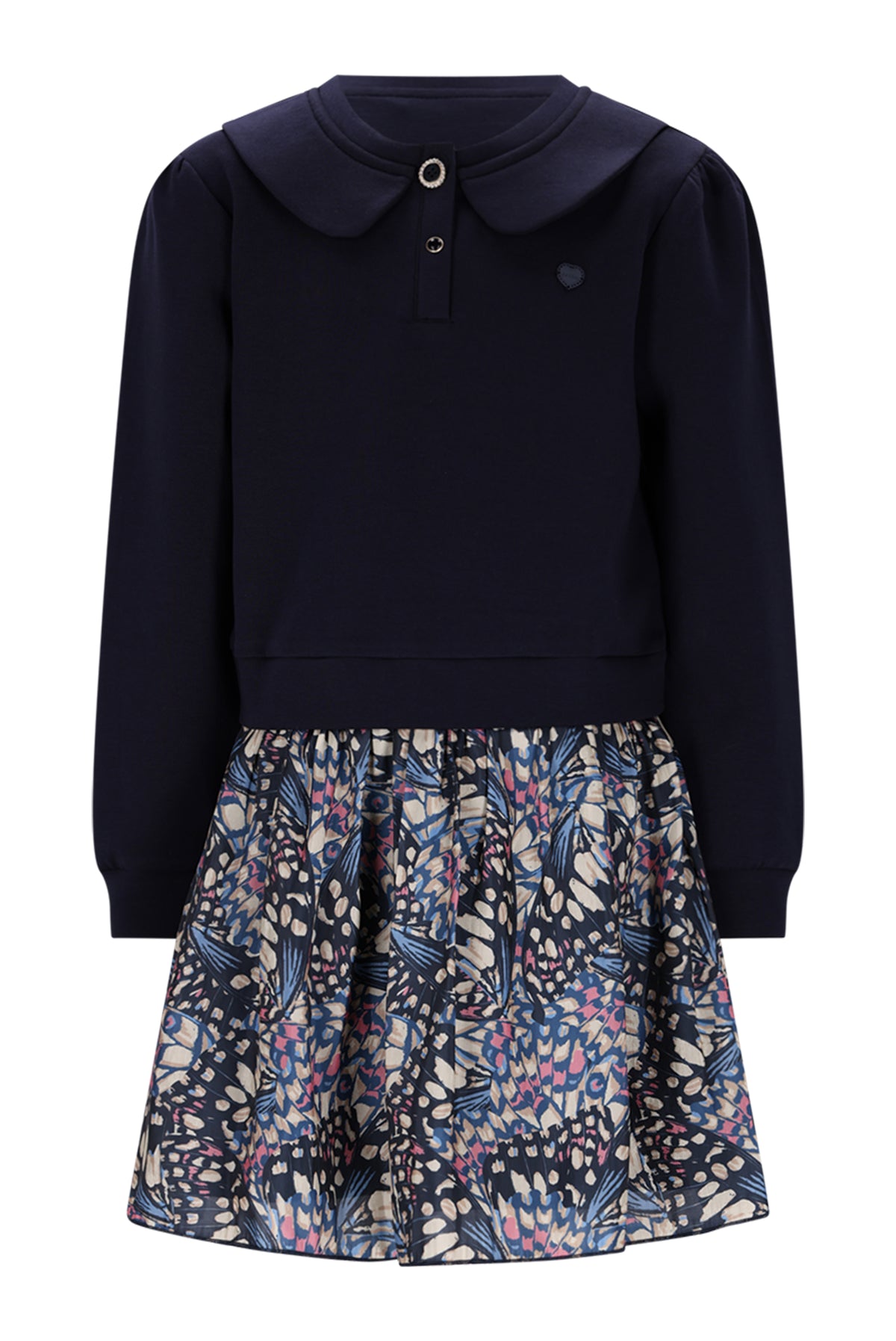 ♥ SWING ♥ combinatie-jurk *Blauw*
