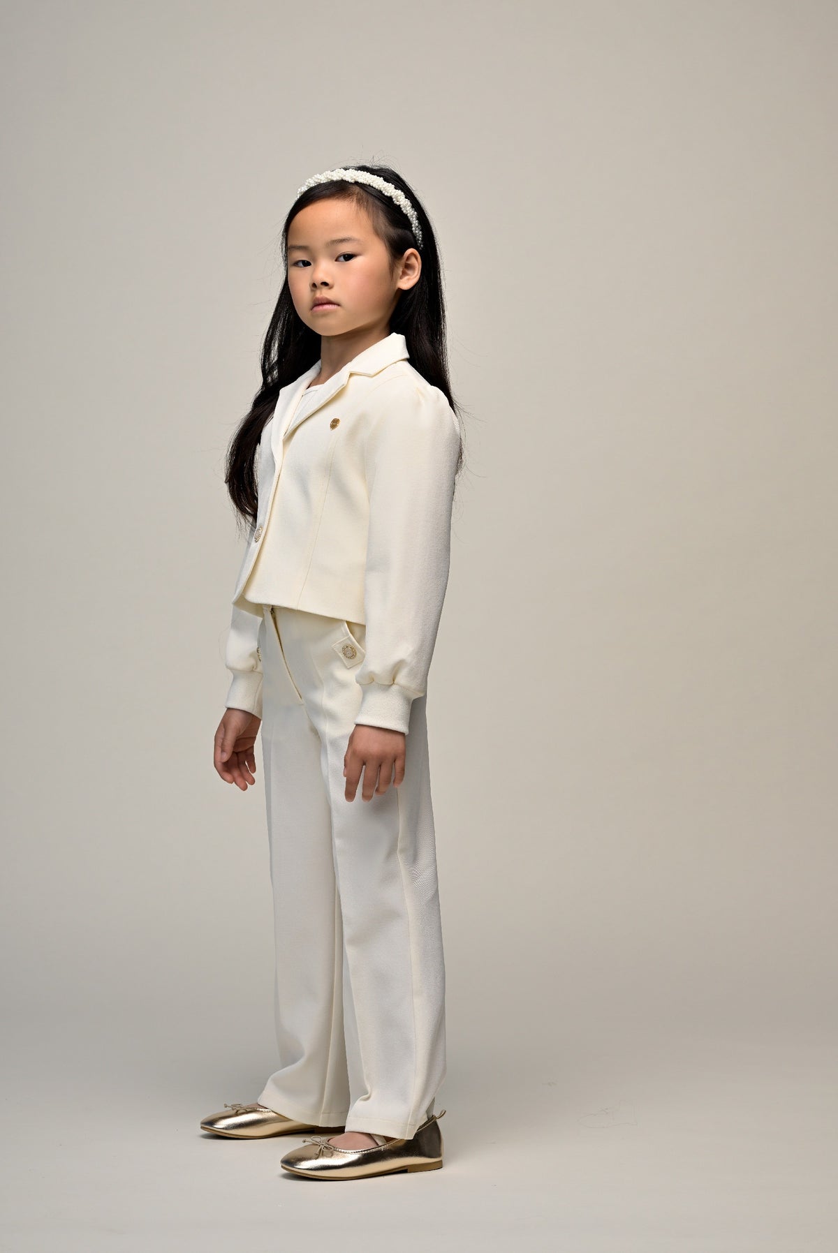 DITTUM fancy broek. Pearl
