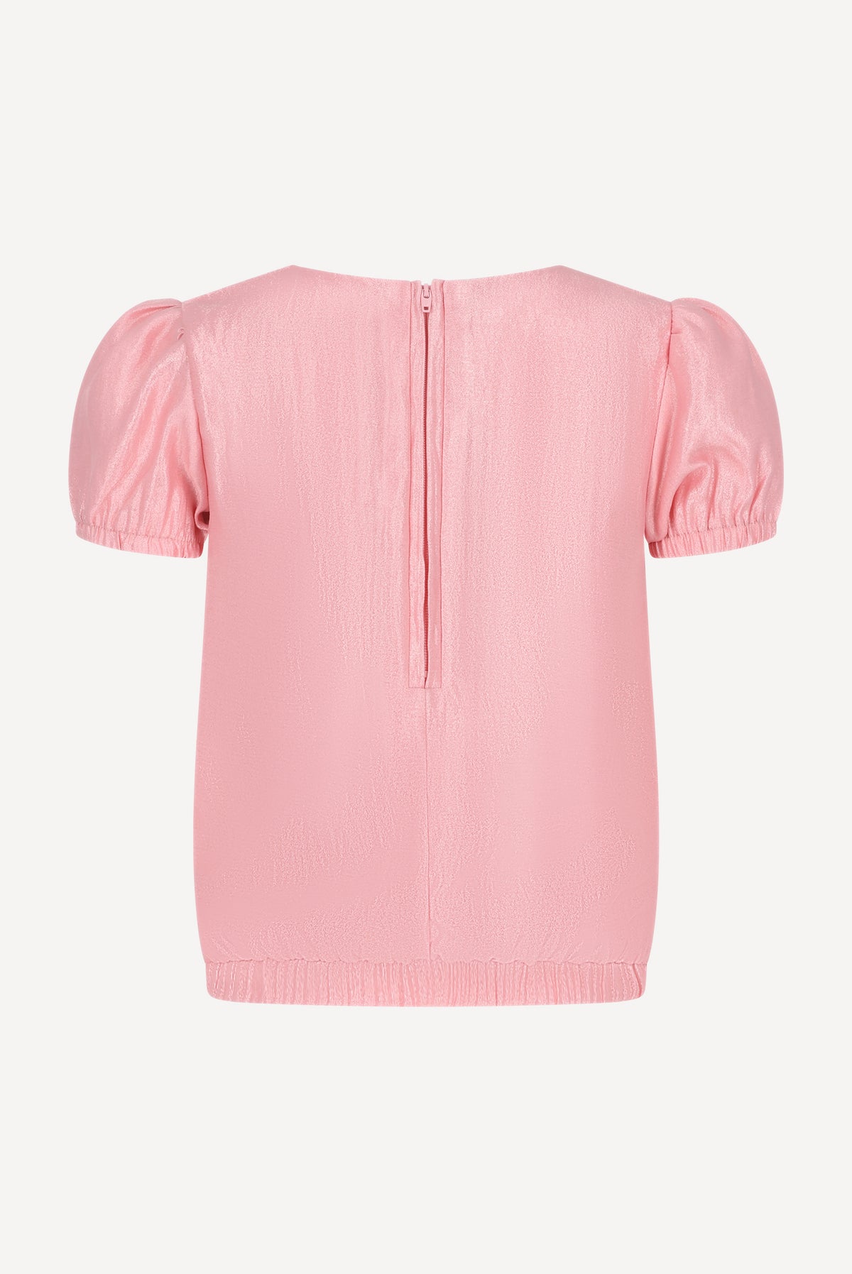 EVERLYNE cropped summer blouse. Flamingo Festival