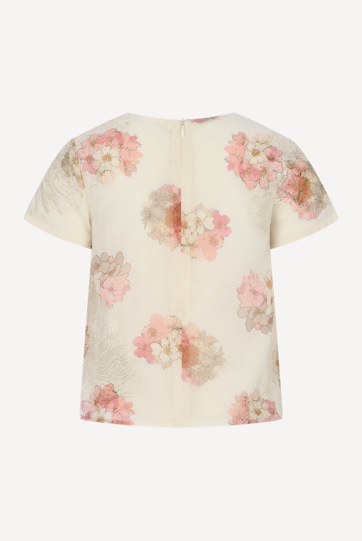 EAZIE floral top. Off White Bouquet