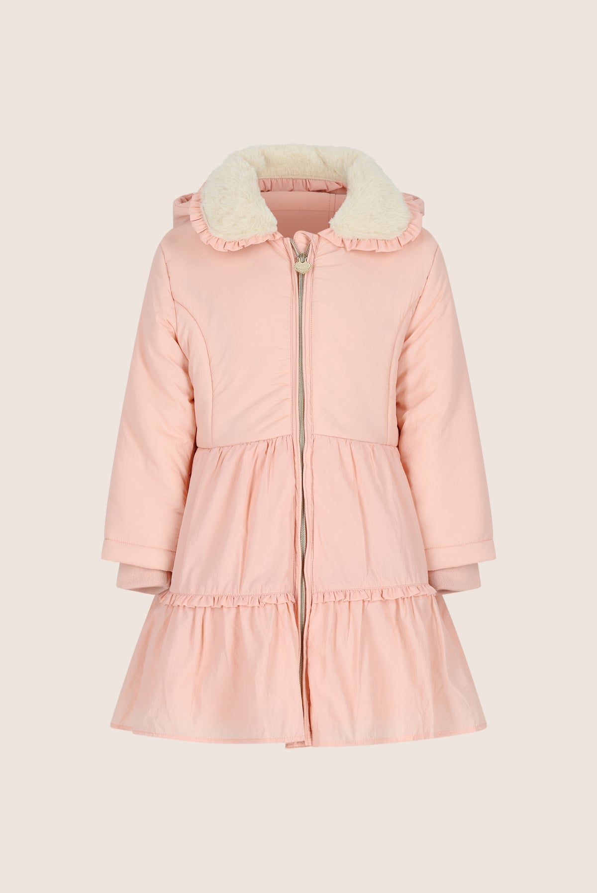 BLANCHE ruffle winterjas - Pink Crystal