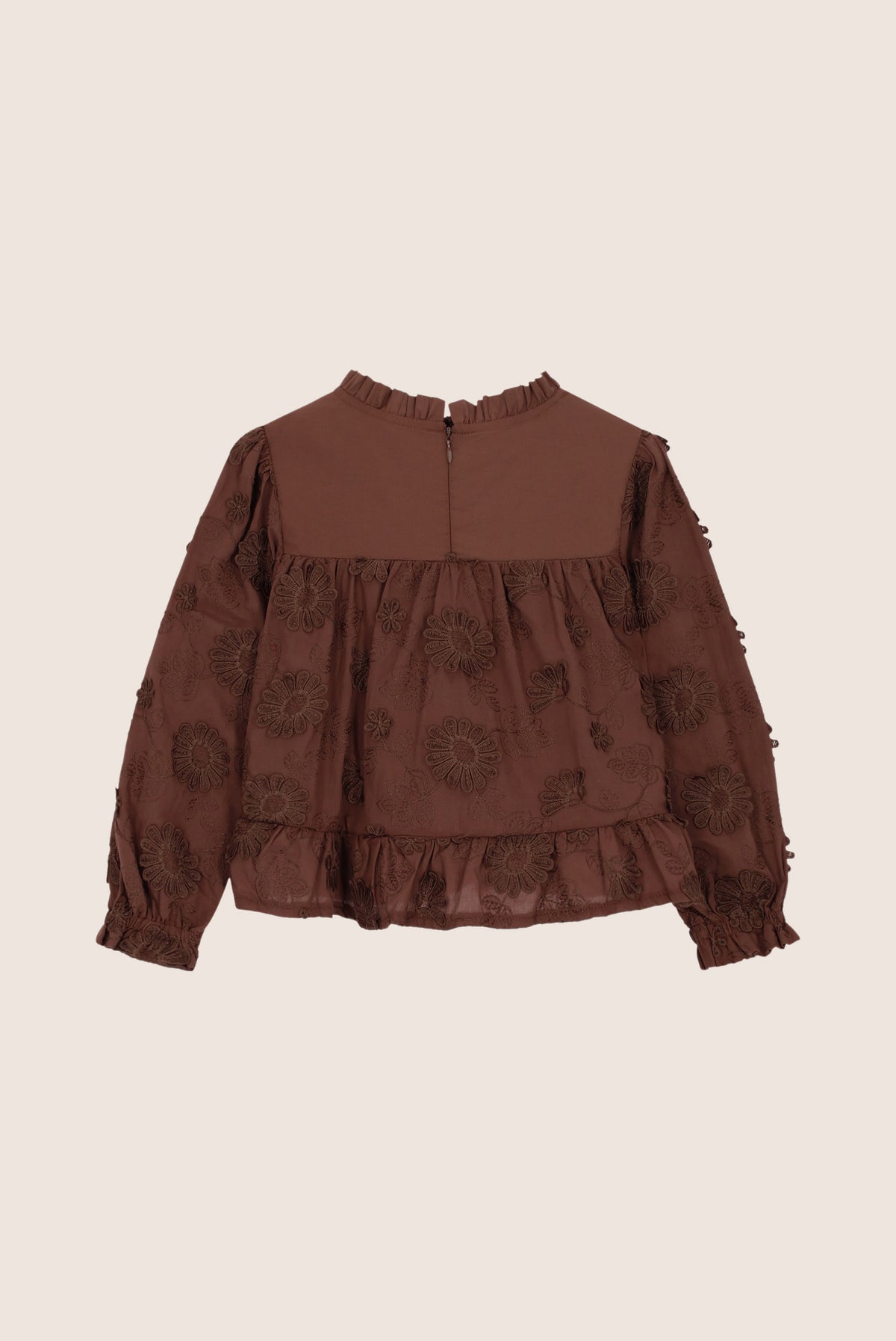ELLA chocolate flower top - Chocolate Chip