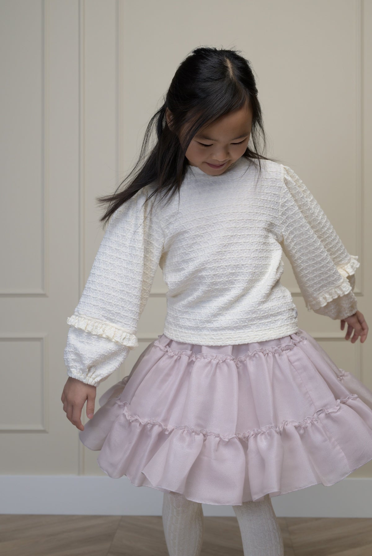 NOUR top met pofmouwen - Off White