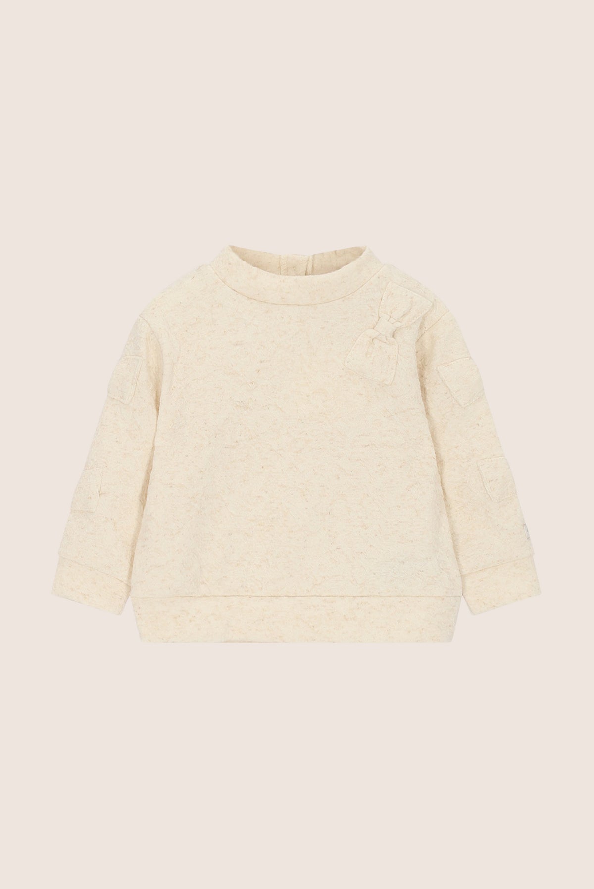 OVY sweater met strikken - Beige Melee
