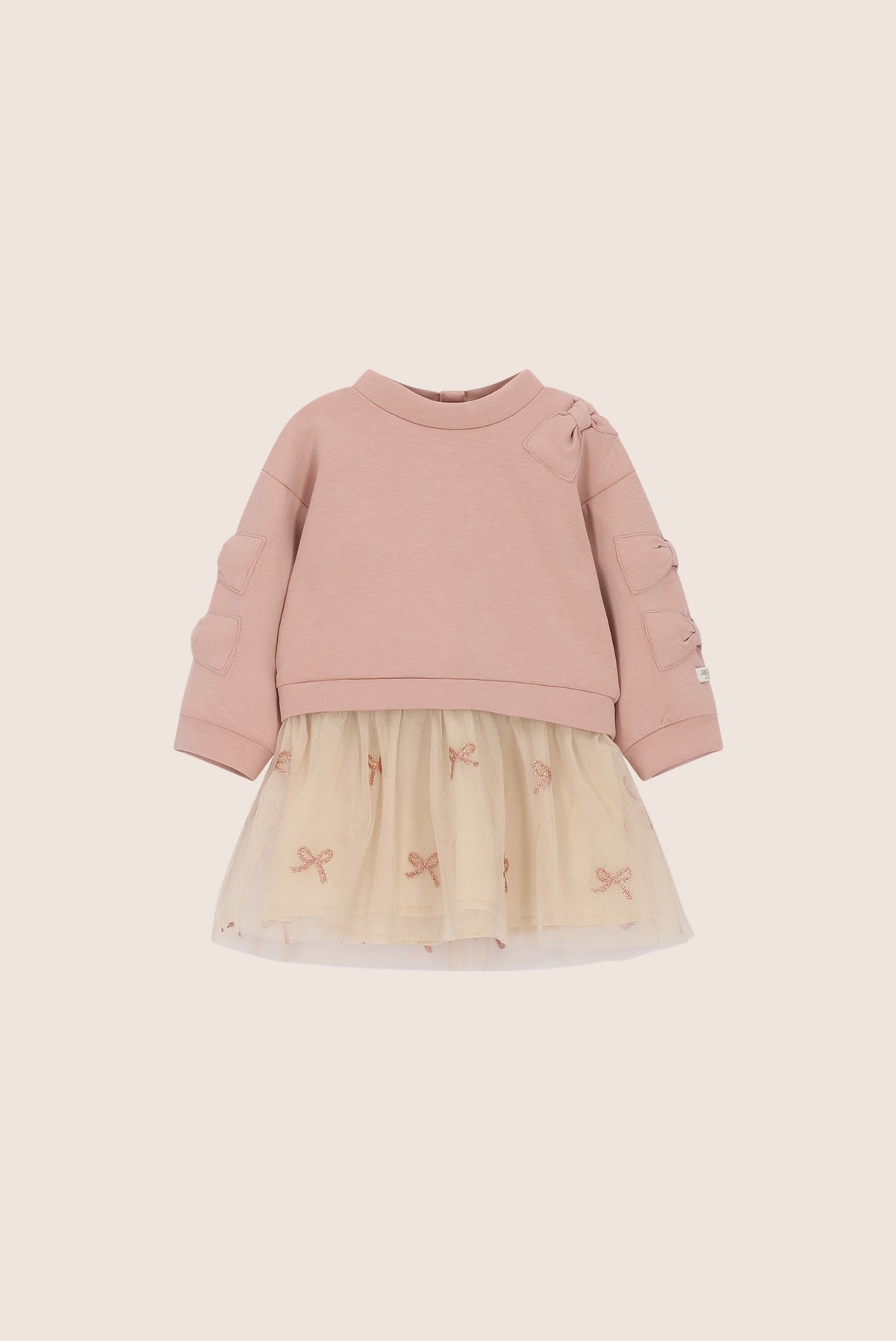 SABY combi jurkje met strikken - Victorian Pink