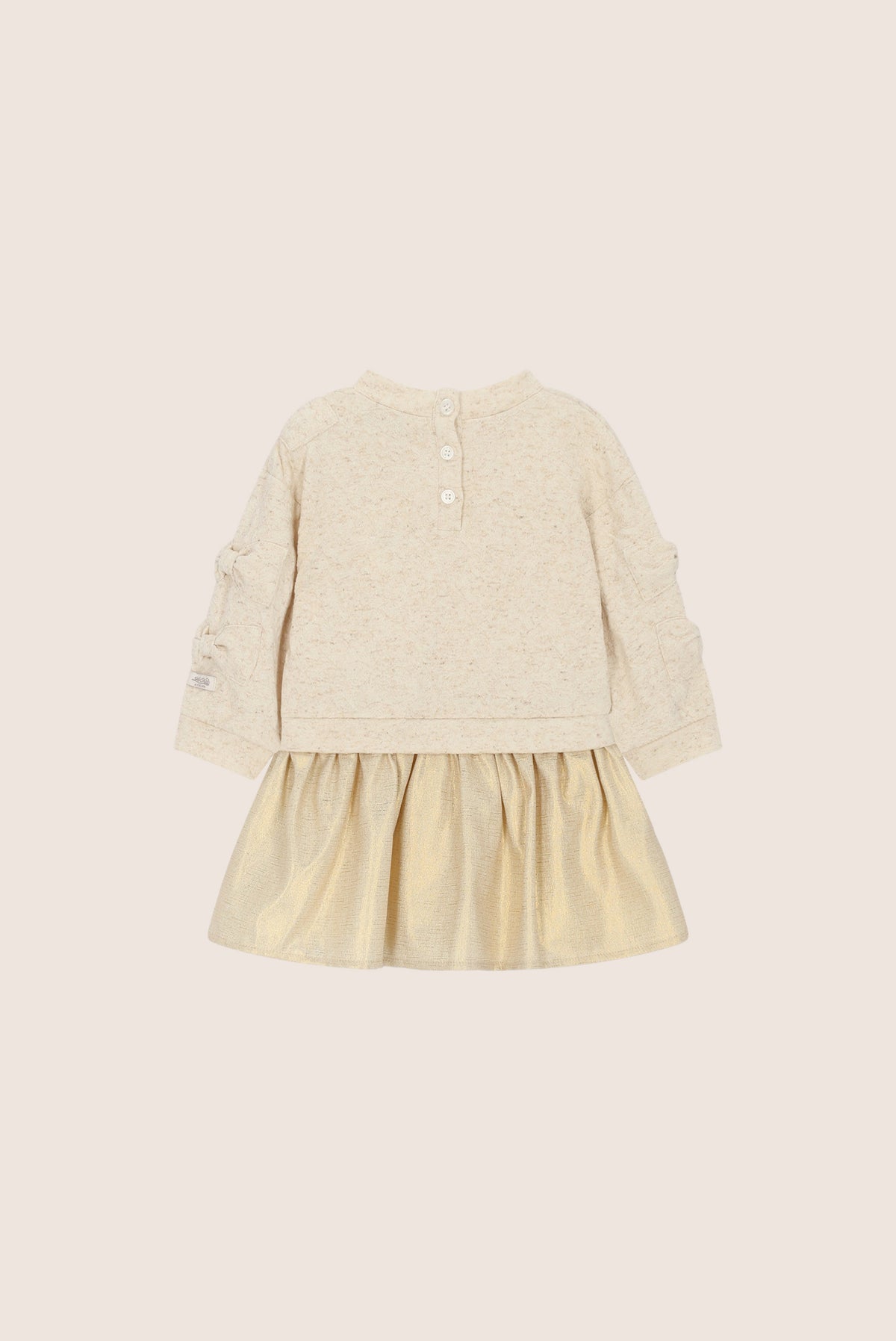 SABY Kombi-Kleidchen mit Schleifen - Beige Melee