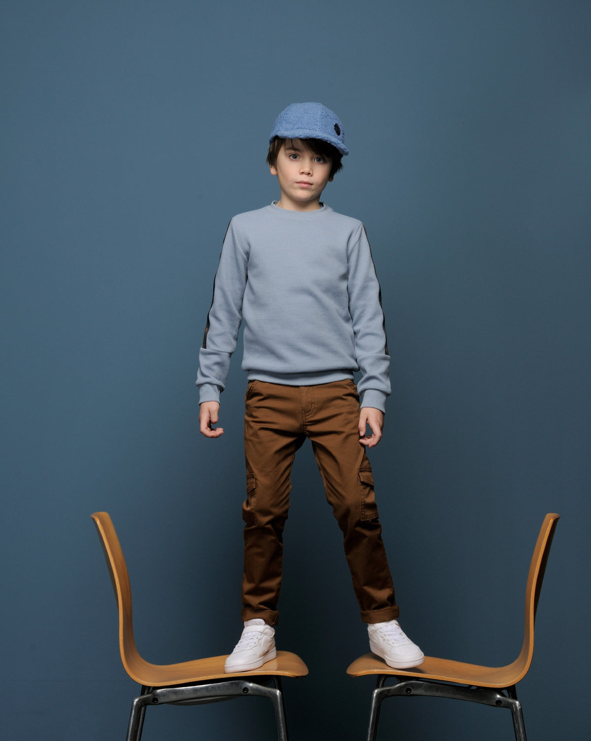 ◘ DUCO ◘ Cargohose aus Stretch-Twill *Toffee*