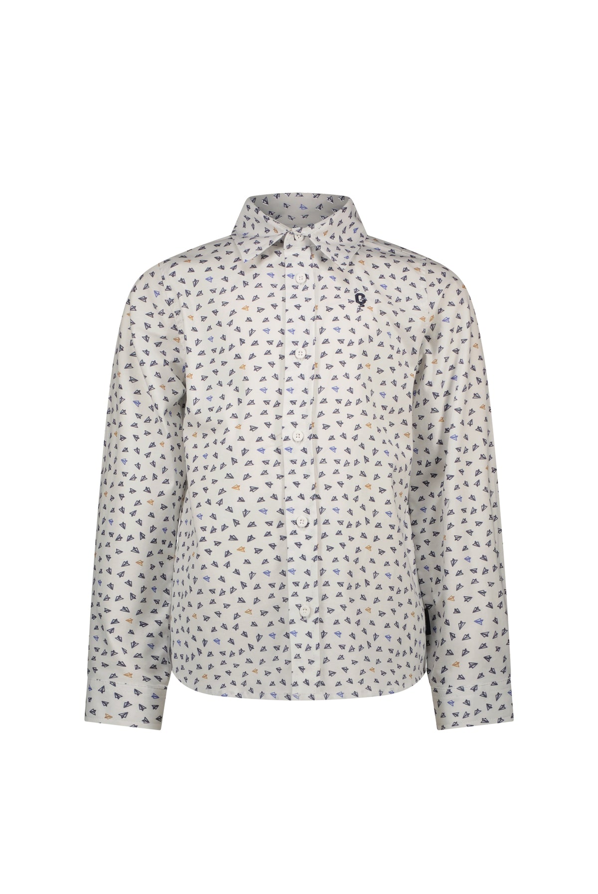 Camicia Garçon EVAN aderente AOP *Navy*