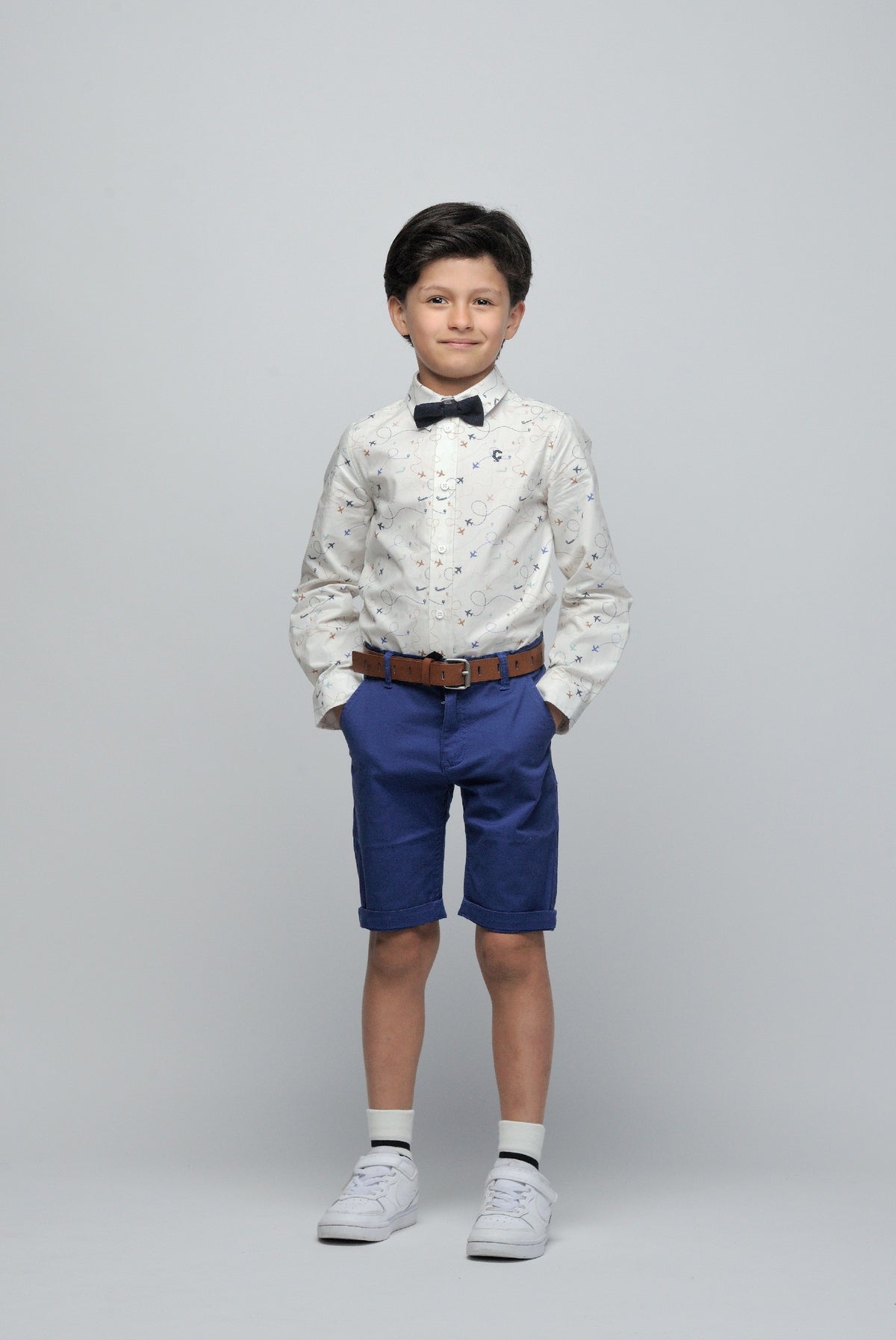 Shorts in twill da ragazzo DRAKE Garçon Cobalt Blue